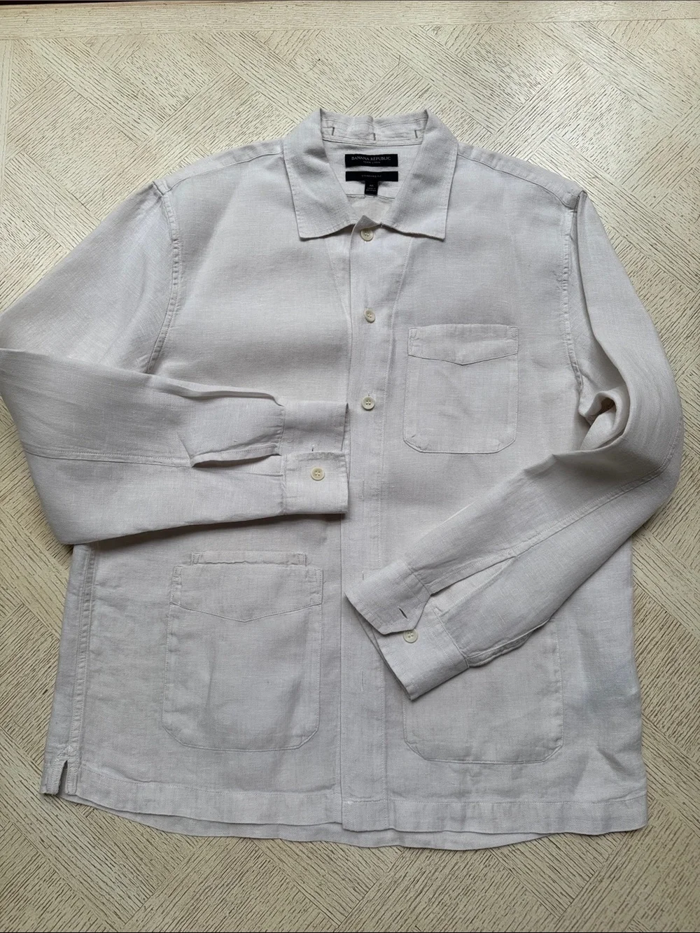 Banana Republic Men's Lightweight Linen Shirt Jacket